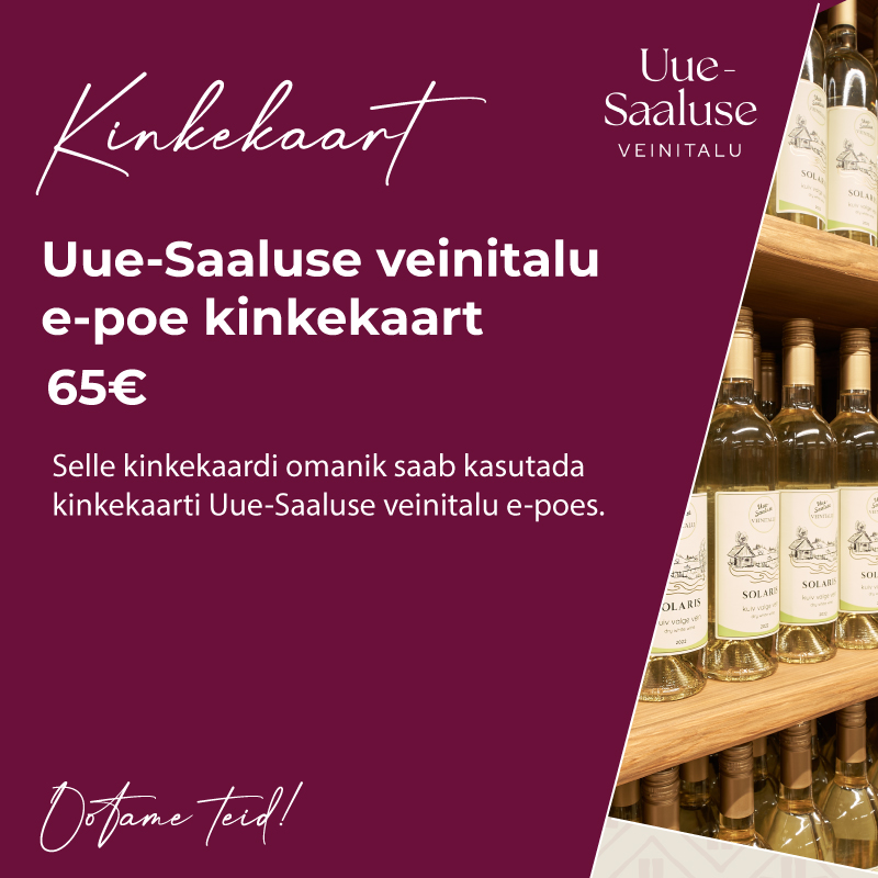 Kinkekaart väärtusega 65€